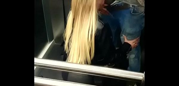  Scottish girl sucks dick in elevator